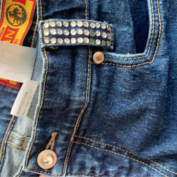 LAWMAN Vintage Embellished Western Cowgirl Semi Flare Denim Jeans Size 32 - Picture 6 of 16